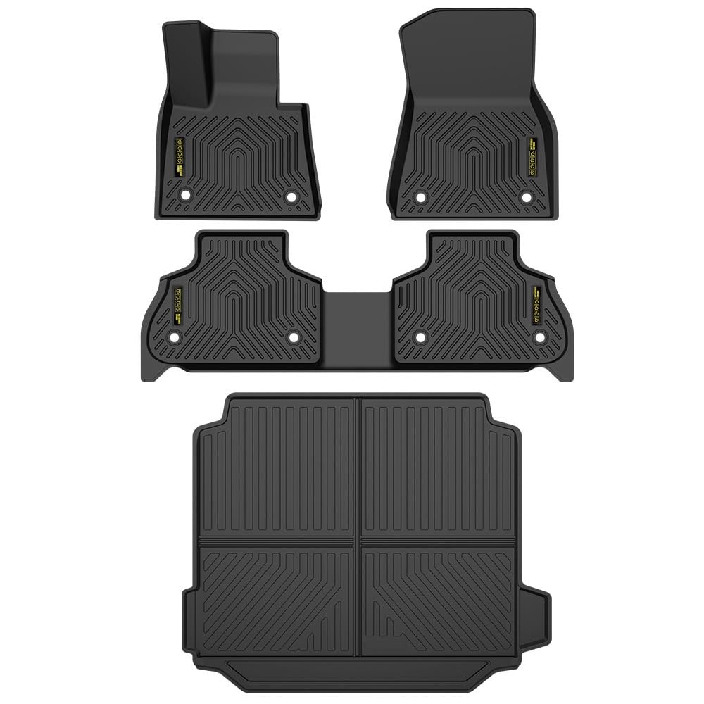 TPE Floor Mats Liners 4PCS BMW X5 2019-2025 5P All Weather Protection Black
