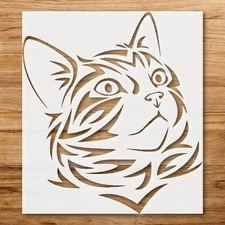 Cat Silhouette Wall Art Stencil for Animal Lovers - StencilAir