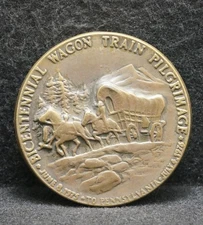 WG03137 VINTAGE 1970s **PENN. BICENTENNIAL WAGON TRAIN PILGRIMAGE** BELT BUCKLE