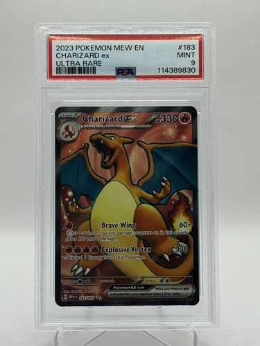 2023 POKEMON MEW EN-151 ULTRA RARE #183 CHARIZARD EX PSA 9