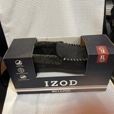 Men s Izod Slippers with Memory Foam Black XL 11-12 Brand New