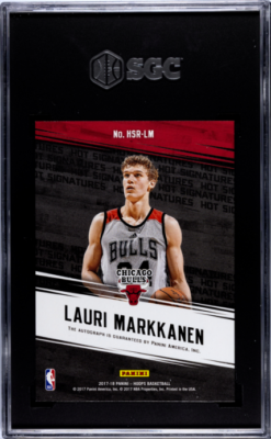 2017-18 Panini NBA Hoops - Hot Signatures Rookies Lauri Markkanen 