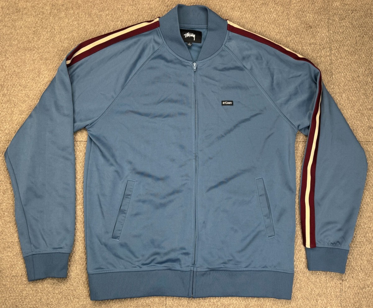 Stussy Men's Full Zip Long Sleeve Poly Track Jacket Size Stussy Men's Full Zip Long Sleeve Poly Track Jacket Size