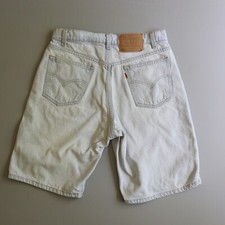 Vintage Mens Levis 550 Shorts Tag 31 Measure 30 Orange Tab USA Denim Light Wash