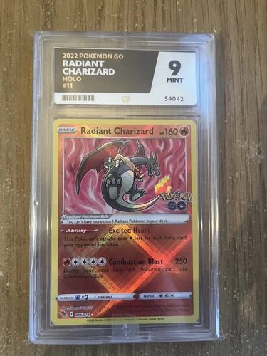 Pokemon go - Radiant chairzard Ace Grading 9.