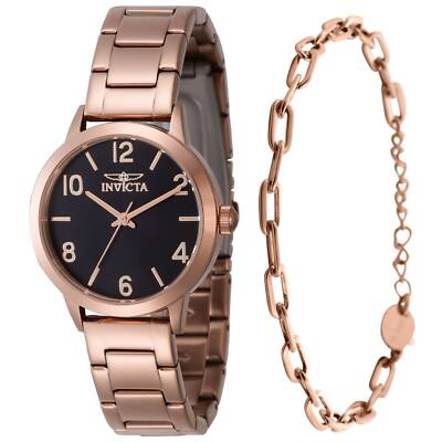 Invicta Women's Watch with Bracelet Set Wildflower Rose Gold Bracelet 47272