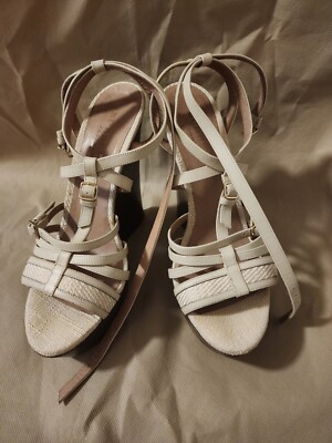 Burberry Prorsum Espadrille Strappy Sandal Pump Wedge Shoes Size 40