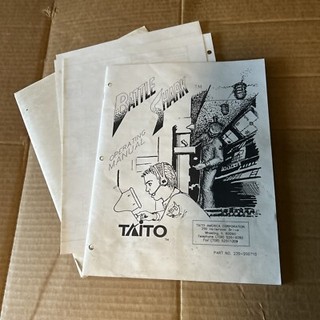 Original Factory Battle Shark Set Taito Arcade Video Game Owners Manual