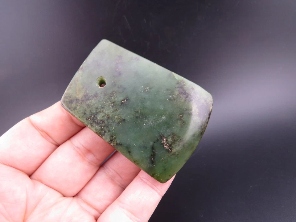 Китай, старый нефрит, антиквариат, культура Хуншань, коллекционные предметы, редкий топор, подвеска M807 - Изображение 3 из 4