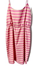 J Crew Dress Womens 2 Pink Strappy Travel Cruise Lined Midi Preppy Brunch Pink