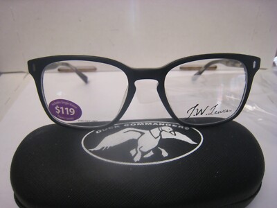 J.W.LEWIS EYEGLASS FRAMES Style  JW04 in  BLACK  53-19-140-41V With Generic Case