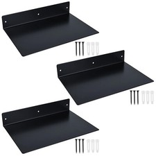 RealPlus Metal Floating Shelf Wall Mounted 12 inch x 8 inch Heavy Duty