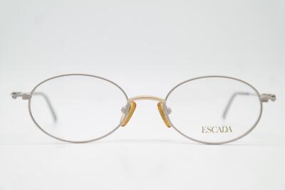 Vintage Glasses ESCADA E0020 E248 Silver Gold Oval Frame Eyeglasses