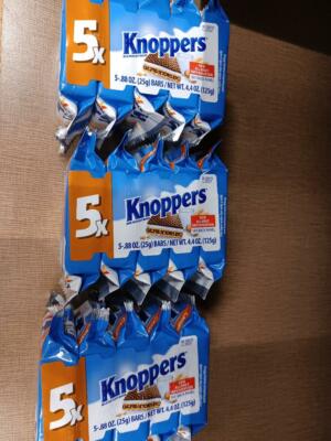 Knoppers German Milk Hazelnut Wafer Snack by Storck 15 Bars *FRESH*