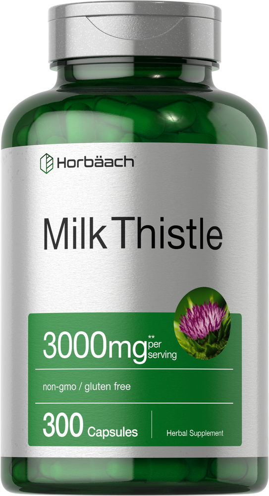 Milk Thistle Extract 3000mg | 300 Capsules | Non-GMO, Gluten Free | by Horbaach