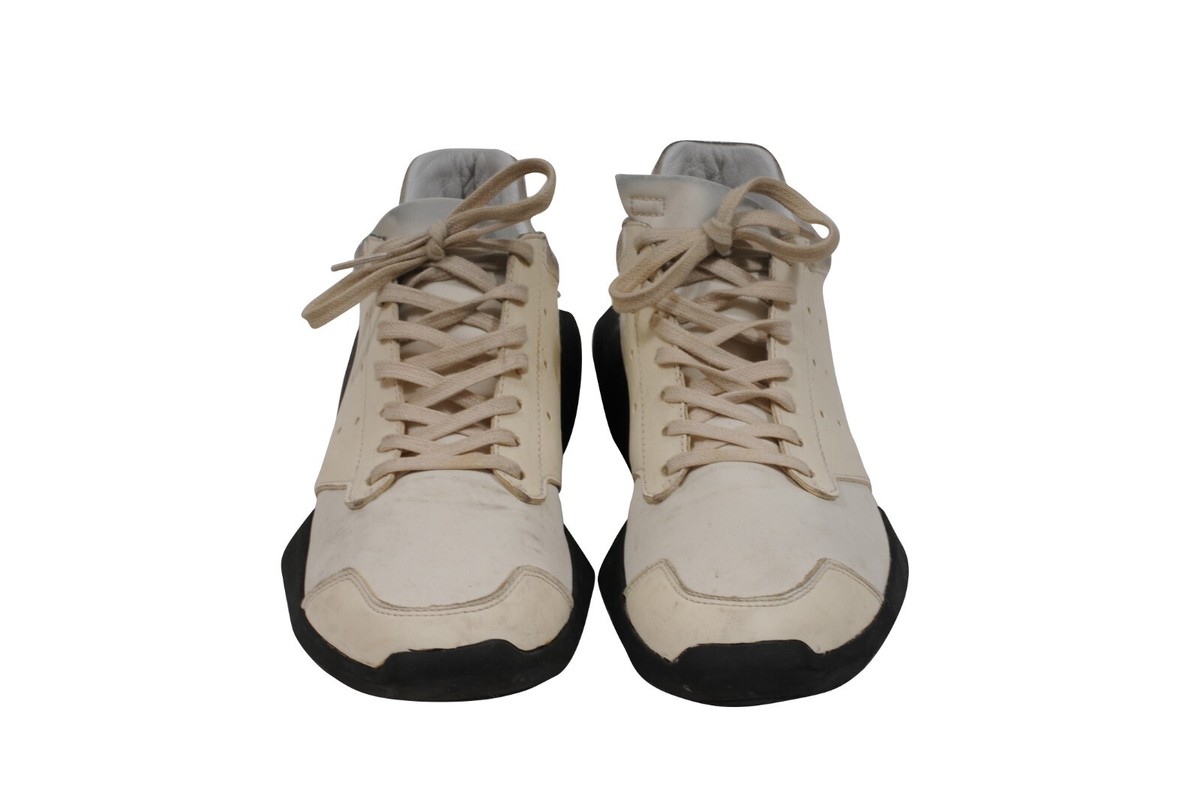 Rick Owens Adidas Men Tech Runner Size US White Tan Black