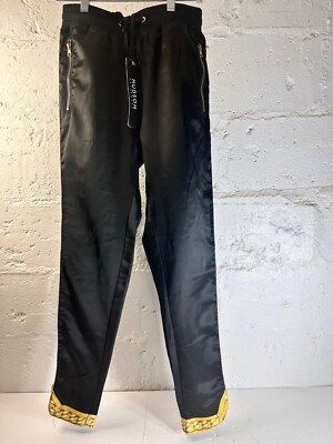 Brand new Hudson Outerwear 100% AUTHENTIC  Men's SMALL black gold track pant NWT