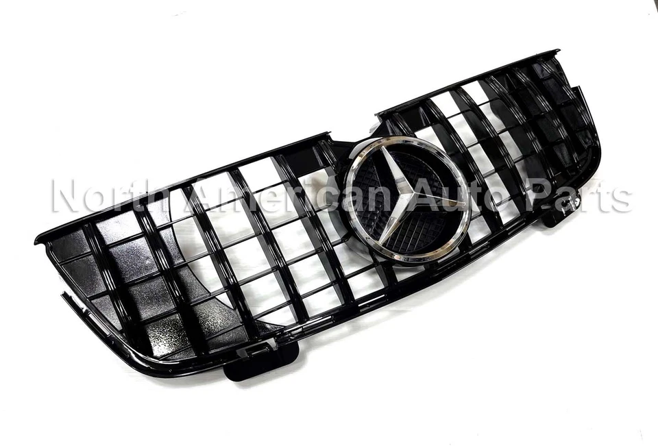 GL350 GL450 X164 Parrilla GT Todo Negro Brillante Estilo 2006-2009 2007 2008 Nuevo Foto 2 de 4