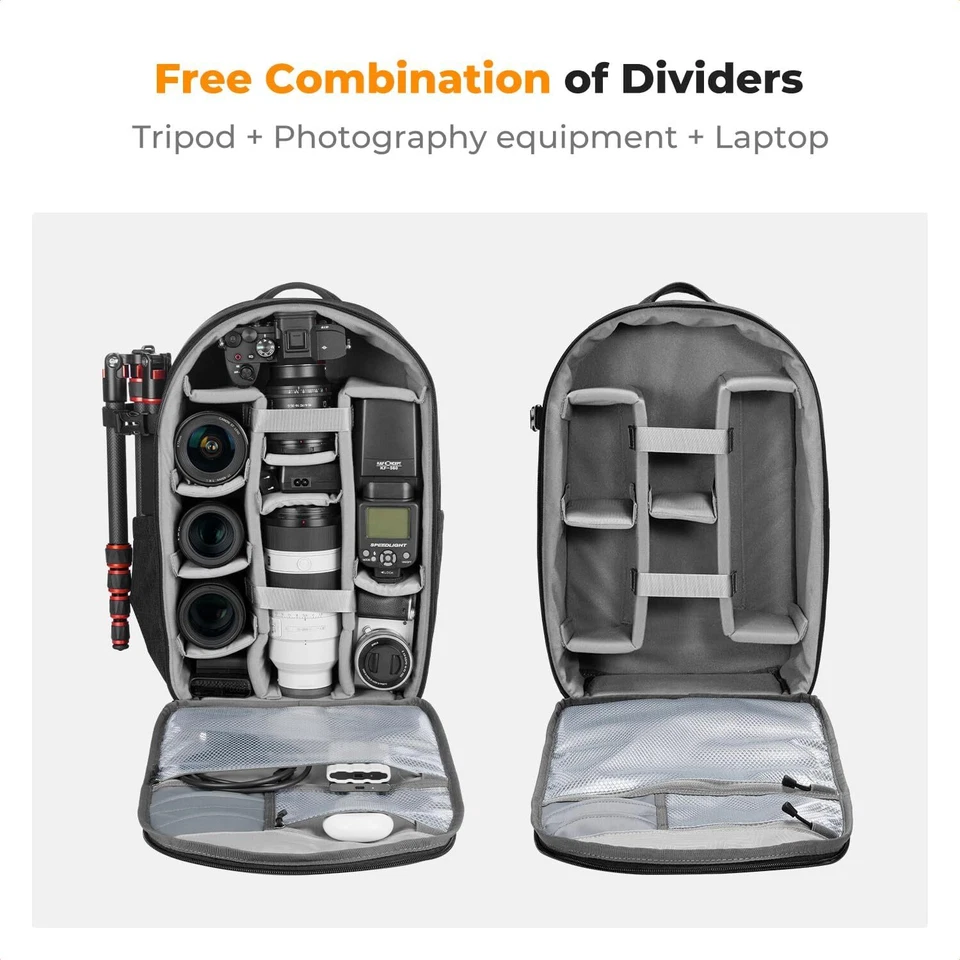 K&F Concept 18L Camera Backpacks Multi-Functional for Photographers Dslr Cameras - Image 2 of 4