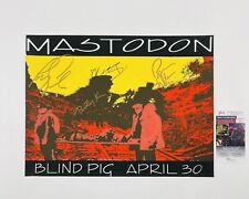 Mastodon Early Signed Show Poster 2004 Blind Pig Troy Sanders Brent Hinds JSA Mastodon Early Signed Show Poster 2004 Blind Pig Troy Sanders Brent Hinds JSA