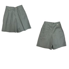 Vintage NWT Lee Brand High Waisted Khaki Pleated Trouser Shorts Size 10P