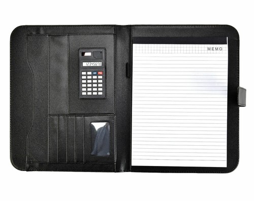 Black A4 Conference Folder Executive Portfolio Case With closure Belt - CL-662 - Picture 3 of 3