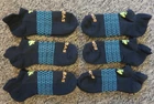 New Bombas Unisex Honeycomb Ankle Socks - BLACK - 6 Pairs - MEDIUM