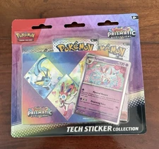 Pokemon Prismatic Evolutions Tech Sticker Collection 3 Pack Random Art QTY