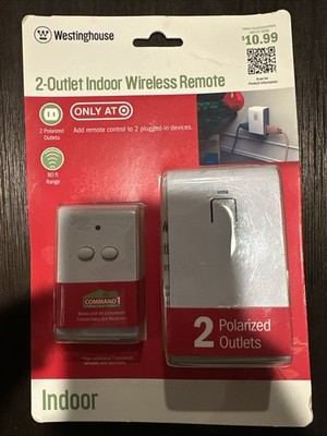 Westinghouse 2-Outlet Indoor Wireless Remote #T28068 Free Shipping