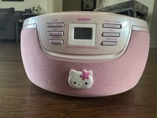 VTG 2001 Hello Kitty Sanrio HK23 Stereo AM/FM Pink Boombox Radio AS IS READ ME