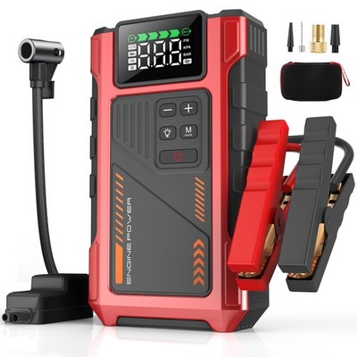 Eigotrav Starthilfe Powerbank mit 150 PSI Kompressor 6000A Booster Auto