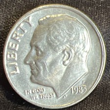 1983 Roosevelt Dime 10C Copper Business Strike Philadelphia US Coin