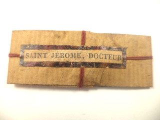 ANTIQUE RELIQUARY RELIQUE RELIC SAINT HIERONYMUS / S. JEROME