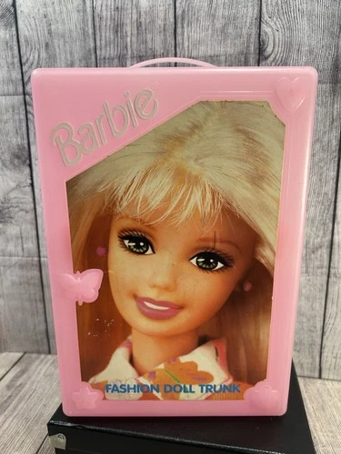 Vintage Barbie Fashion Doll Trunk Mattel 1998 Pink Storage Case