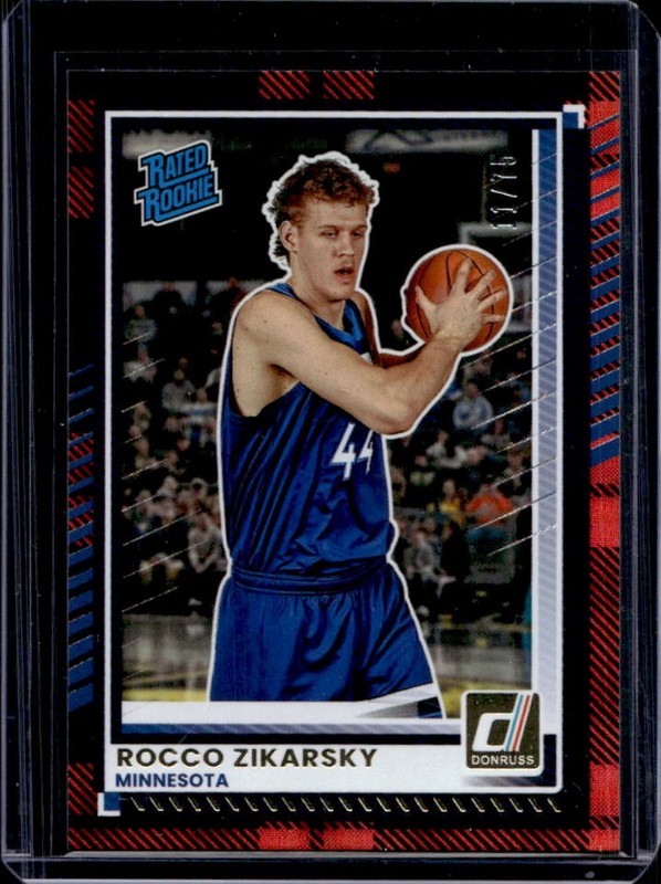 2025-26 Panini Donruss Rocco Zikarsky Plaid Rookie RC #/75 Timberwolves