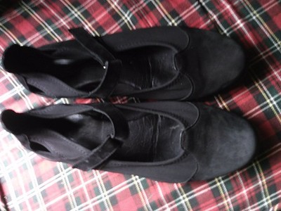 Arche Black Nubuck Mary Jane Flats Comfort Shoes Women's Size 40 / 9.5