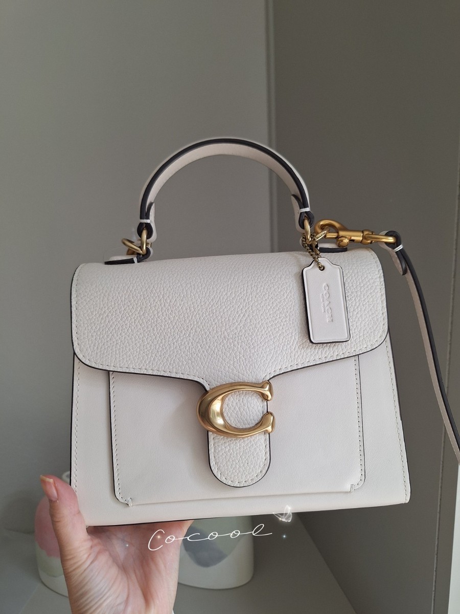 Coach Tabby Mini Leather Top Handle Bag in Chalk Retail $395 - NWT
