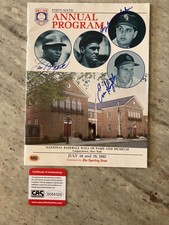 Lou Brock, Hoyt Wilhelm and Enos Slaughter autographed program w/COA