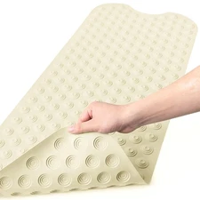 Bathtub Mat Non-Slip Without Suction Cups, 39x16inch Extra Long Bath Mats for...