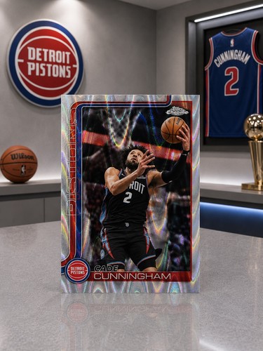 2025-26 Topps Chrome Update - Cade Cunningham #6 RayWave Refractor Detroit NEW