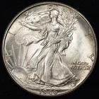 1946-D Walking Liberty Silver Half Dollar Choice Uncirculated BU+