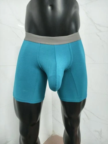 Mens Large Spacious Pouch Long Boxer Trunks Underwear Comfort Soft Shorts Pants#