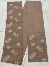 Japanese Vintage Kimono Fukuro Obi Silk Purpl Traditional Reversible 144 x 12 in