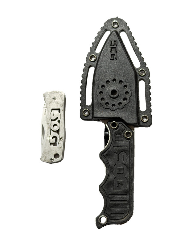 Lot of 2 SOG Knives - Instinct Mini Fixed Blade - Micron