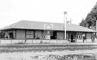 Railroad Train Station Depot Cotati California CA - Reprint