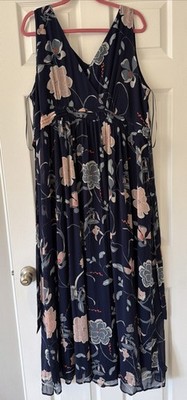 sachin and babi light blue dress Anastasia Maternity Long Maxi Dress in Poppy floral print main image 0