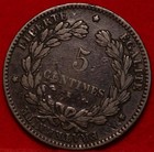1877 France 5 Centimes Foreign Coin — photo 2
