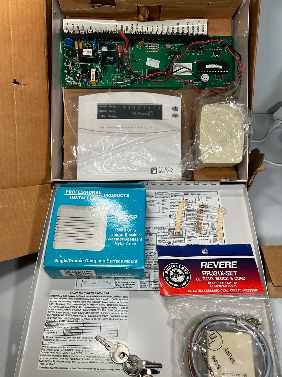 NEW Caddx NetworX NX-6 Security Panel w/NX-1324 Keypad~Speaker