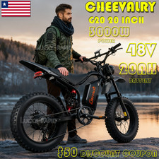 CHEEVALRY 3000W Electric Dirt Bike 48V 20AH E-Mountainbike Adult Off-road E-bike