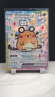 #ad #ad Pokemon Cracked Ice Holo Rainbow Boarder Cute Anime Dedenne EX Card $4.99